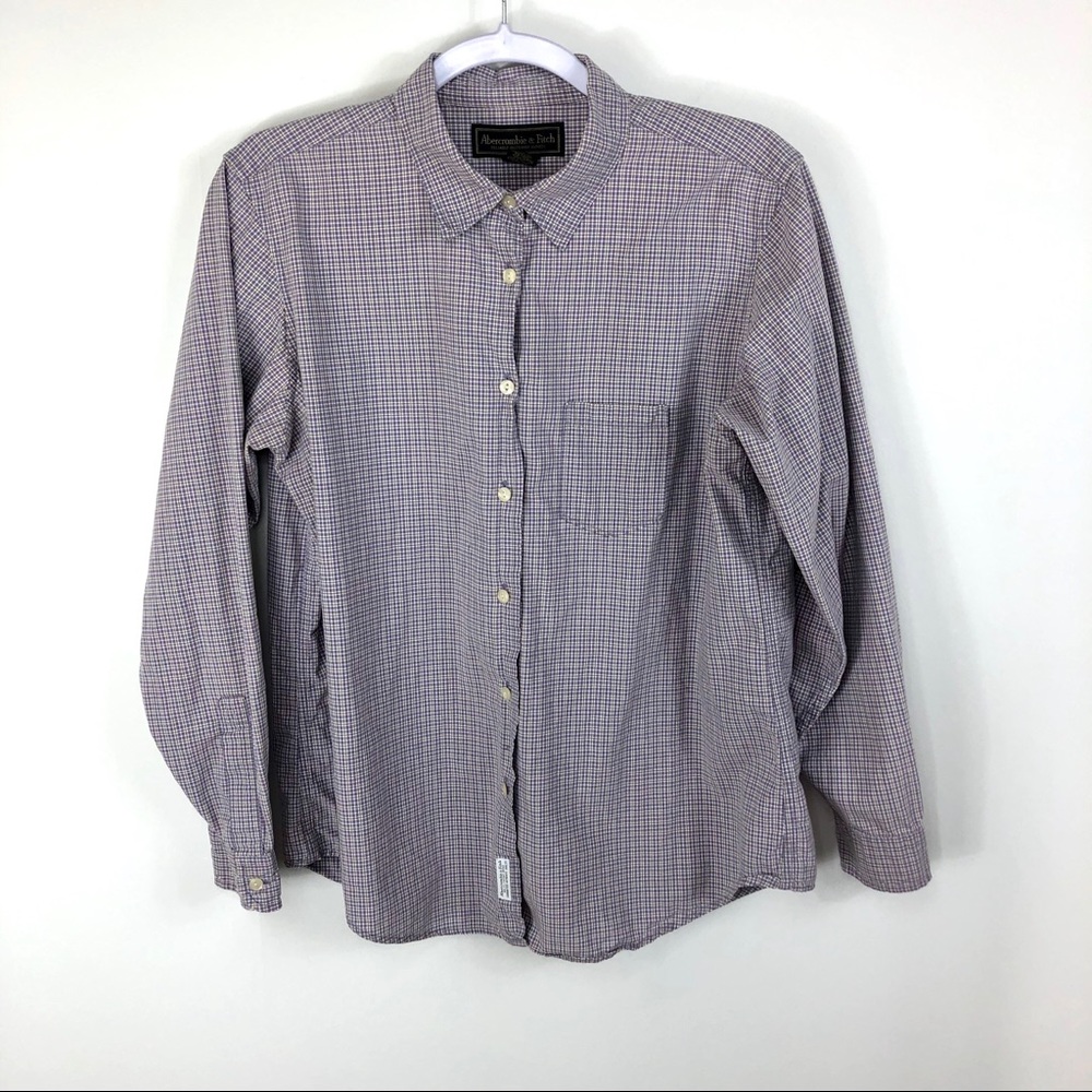 Abercrombie & Fitch plaid button up‎ shirt Sz large